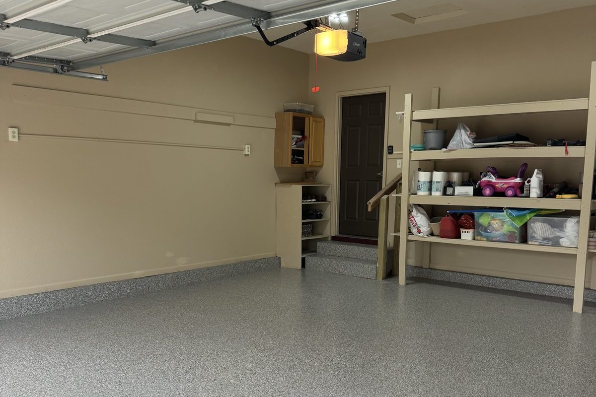 Residential garage floor install